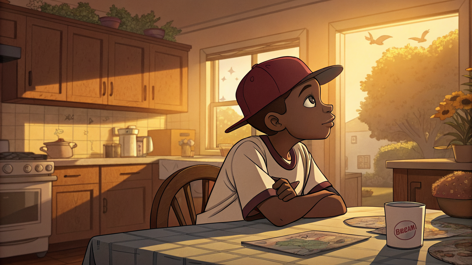 Morning light in the kitchen — Lil Dev's first adventure
